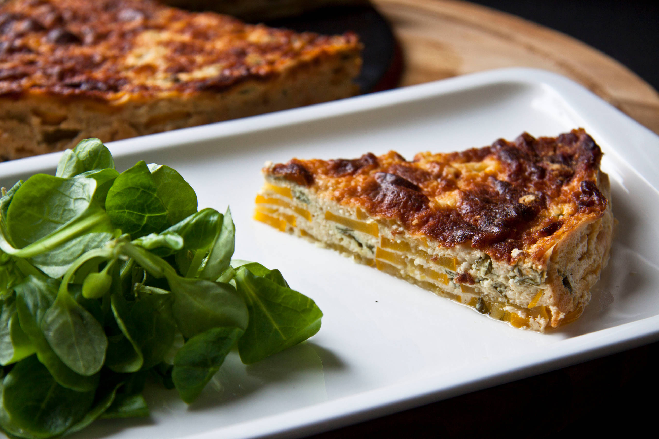 Рецепт: Клафути с кабачками и овечьим сыром