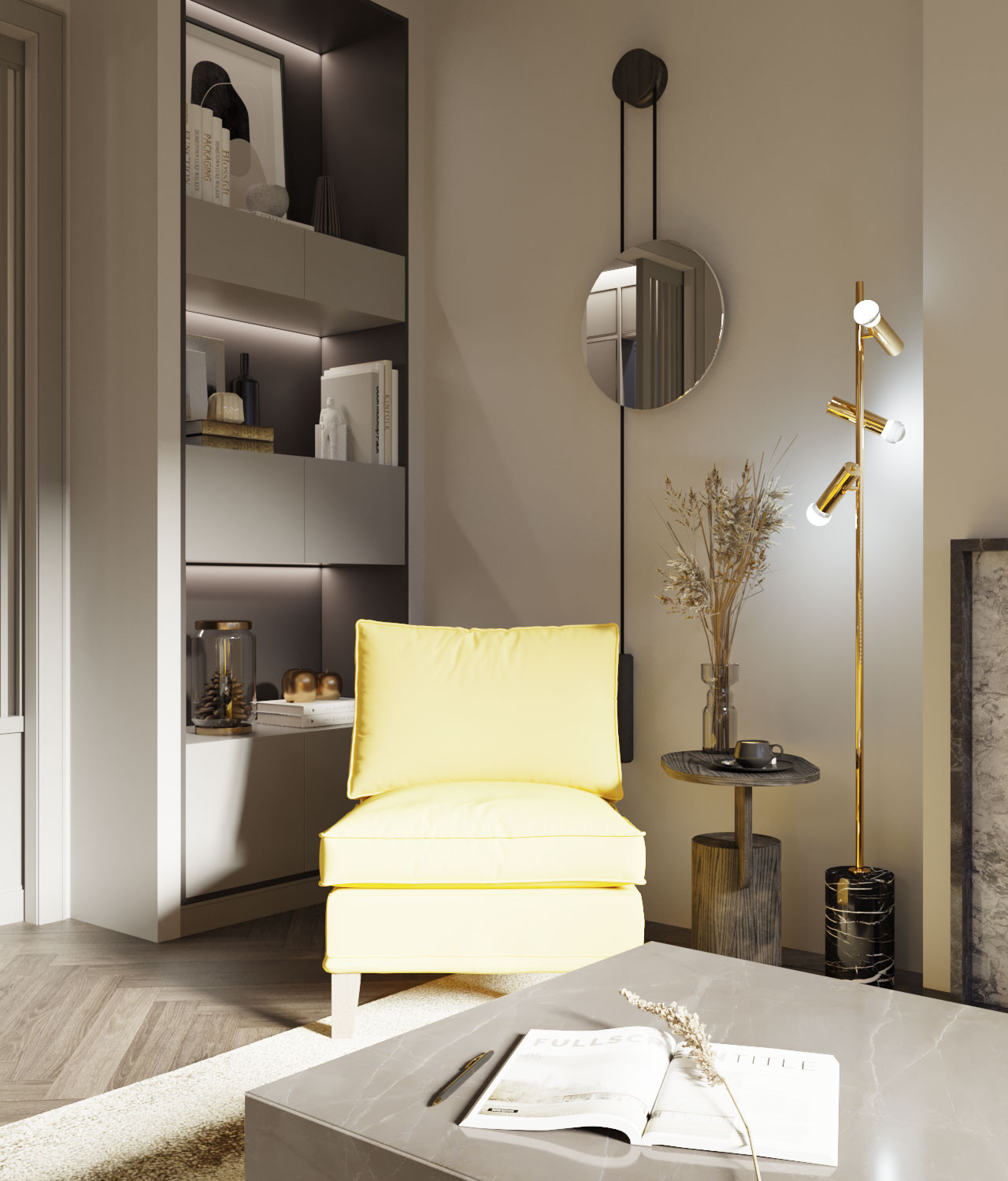 Современный интерьер с элементами скандинавского дизайна