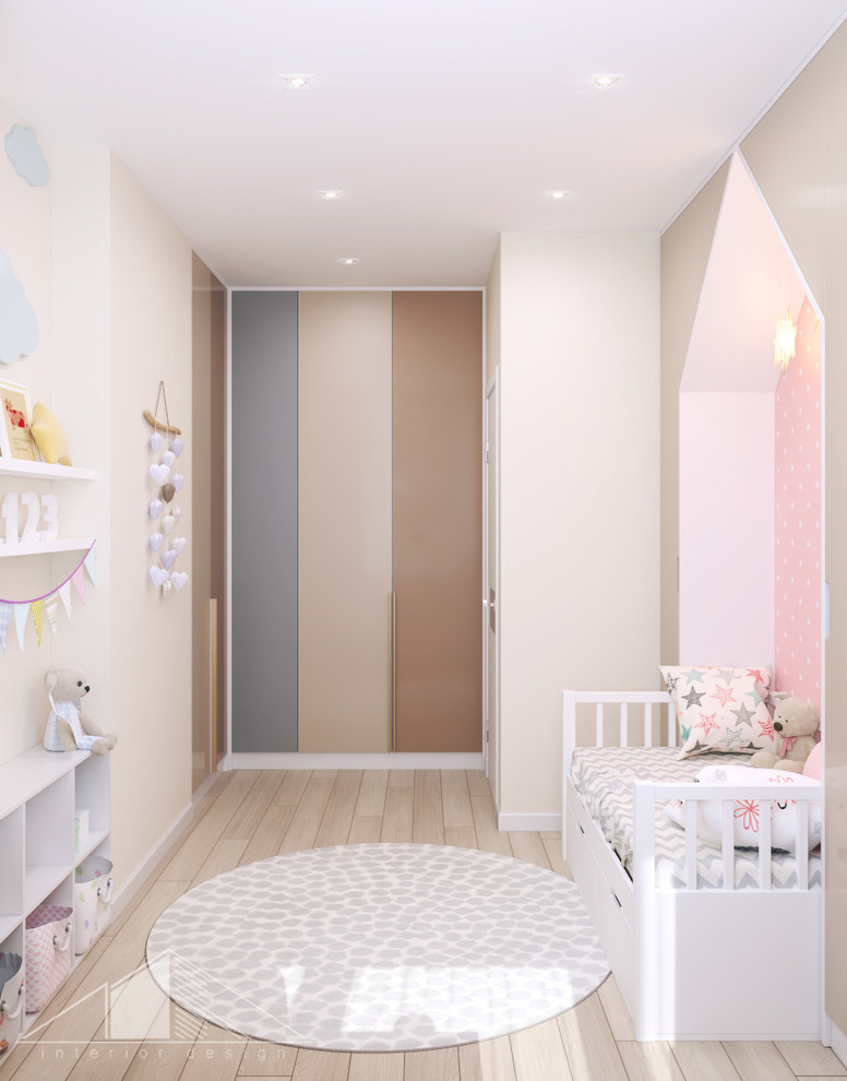 Дизайн интерьера однокомнатной квартиры для молодой семьи.