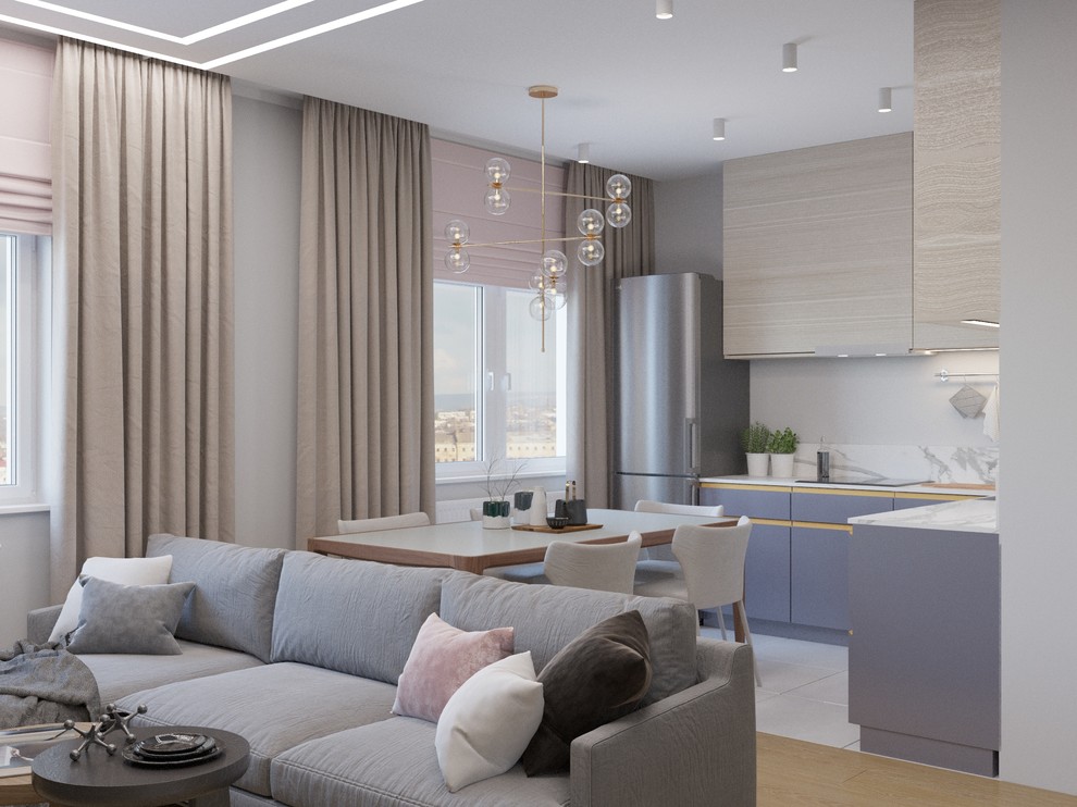 3D Visualization of Kitchen. Design by Modari_design.