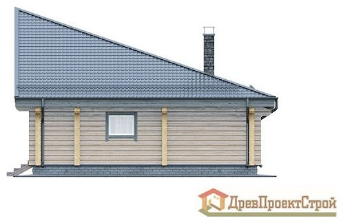 Проект бани № 156. Баня из бруса массива естественной влажности 140 х 140,
