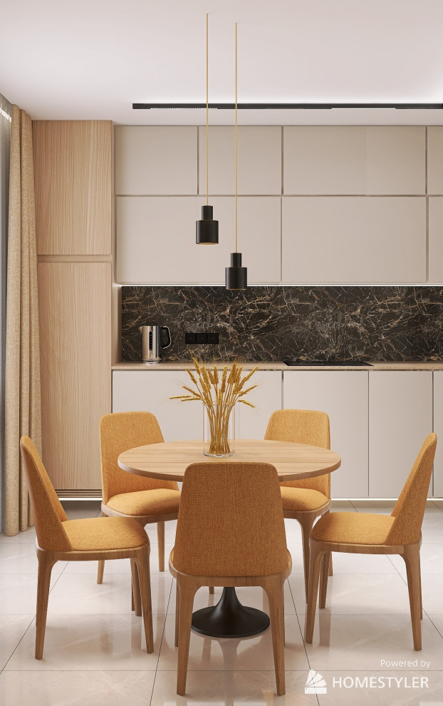 Проект 2-х комнатная квартира 81 м2 для семьи с тремя детьми. Стиль современный