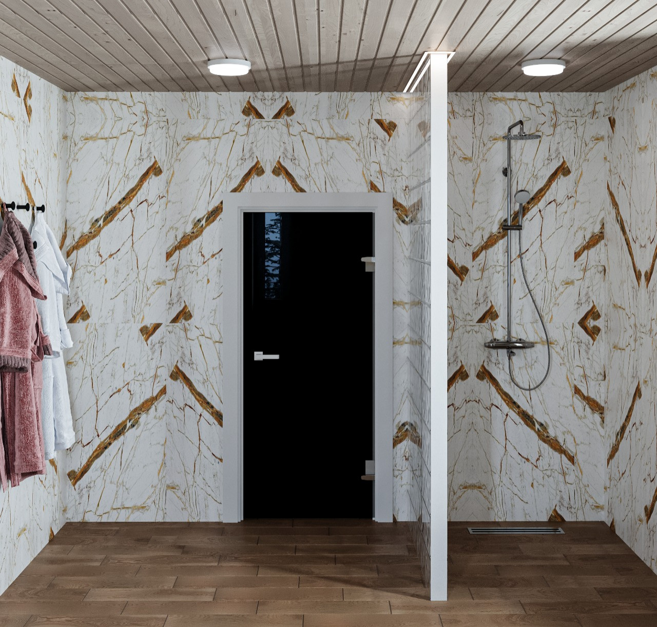 Дизайн интерьера бани 80 м²