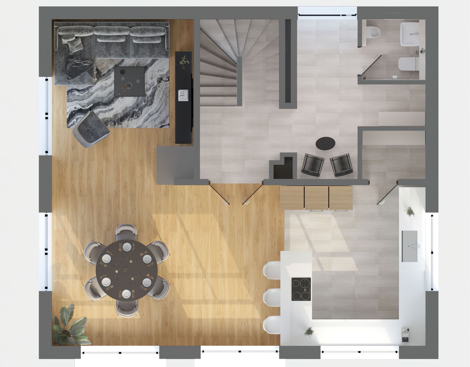 Riemerling, Außen und Innenvisualisierung, inklusive 3D Grundrissen