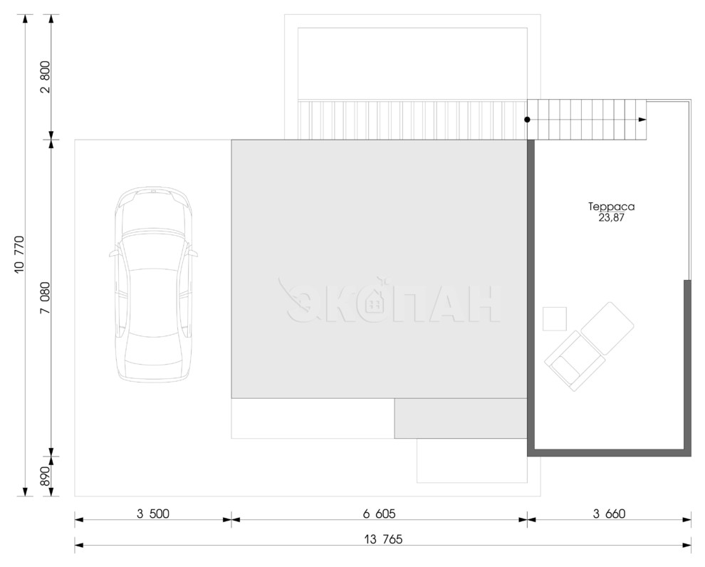 Компактный коттедж 56 кв.м.