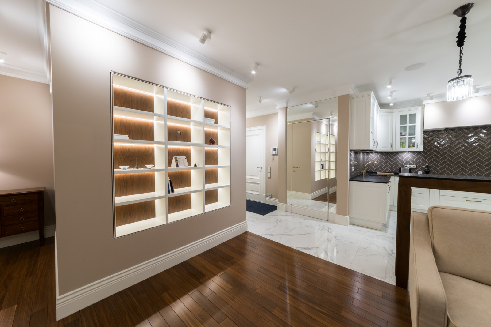 Трёхкомнатная квартира. Работы по дизайн-проекту