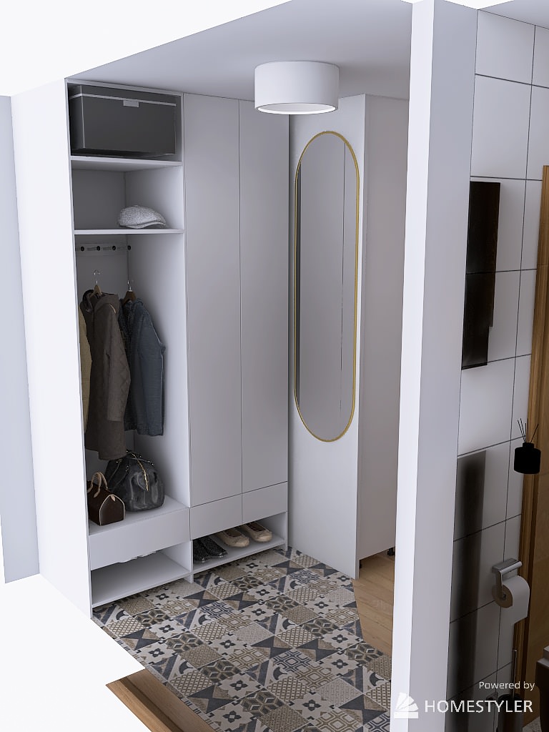 Квартира-студия с кроватью на подиуме для семейной пары