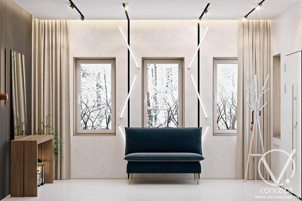 Реконструкция интерьеров дома в подмосковье. 350 м.кв.