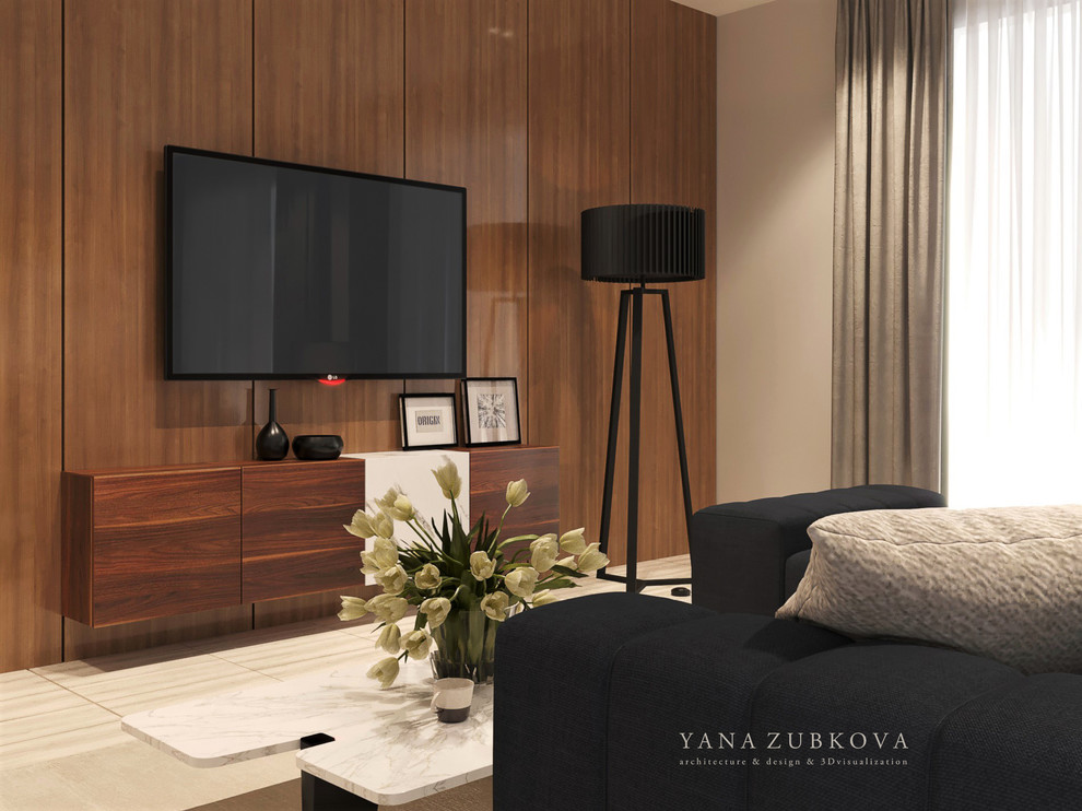 Дизайн кухни-гостиной