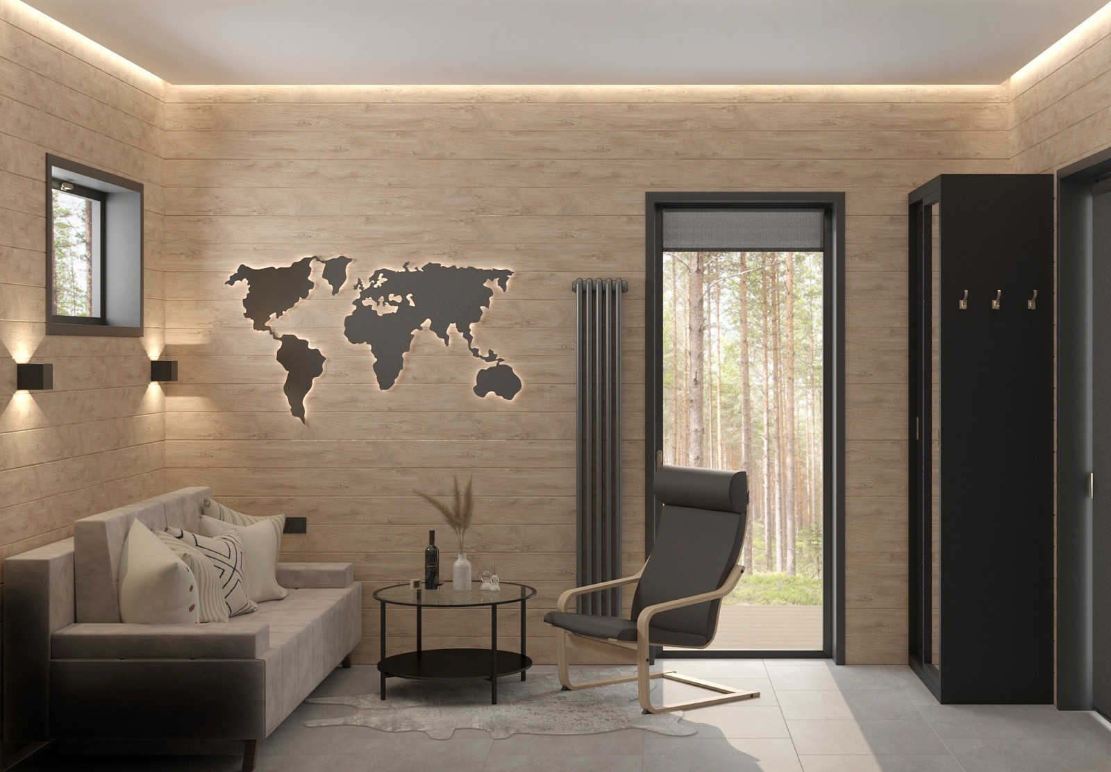 Дом с верандой и баней