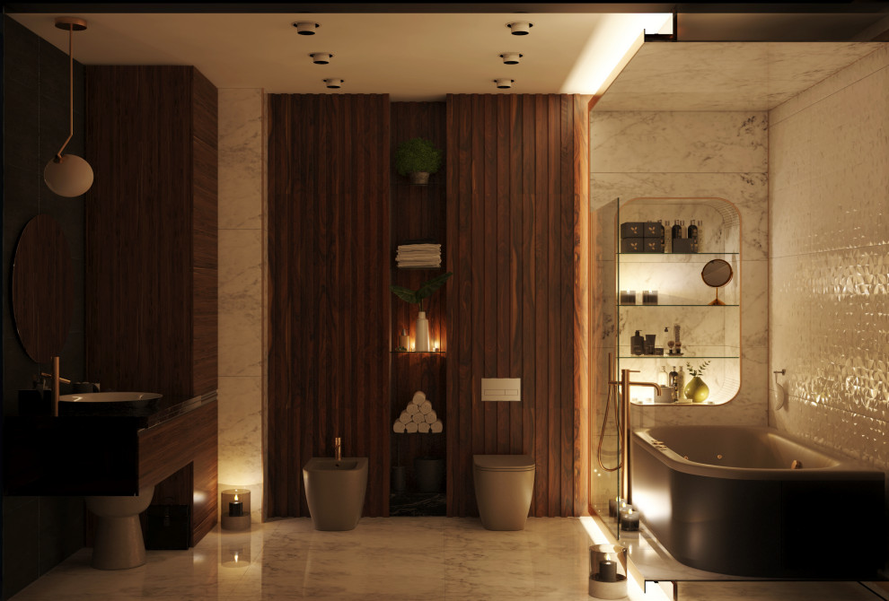 Дизайн Квартиры в современном стиле с британскими колониальными нотками.