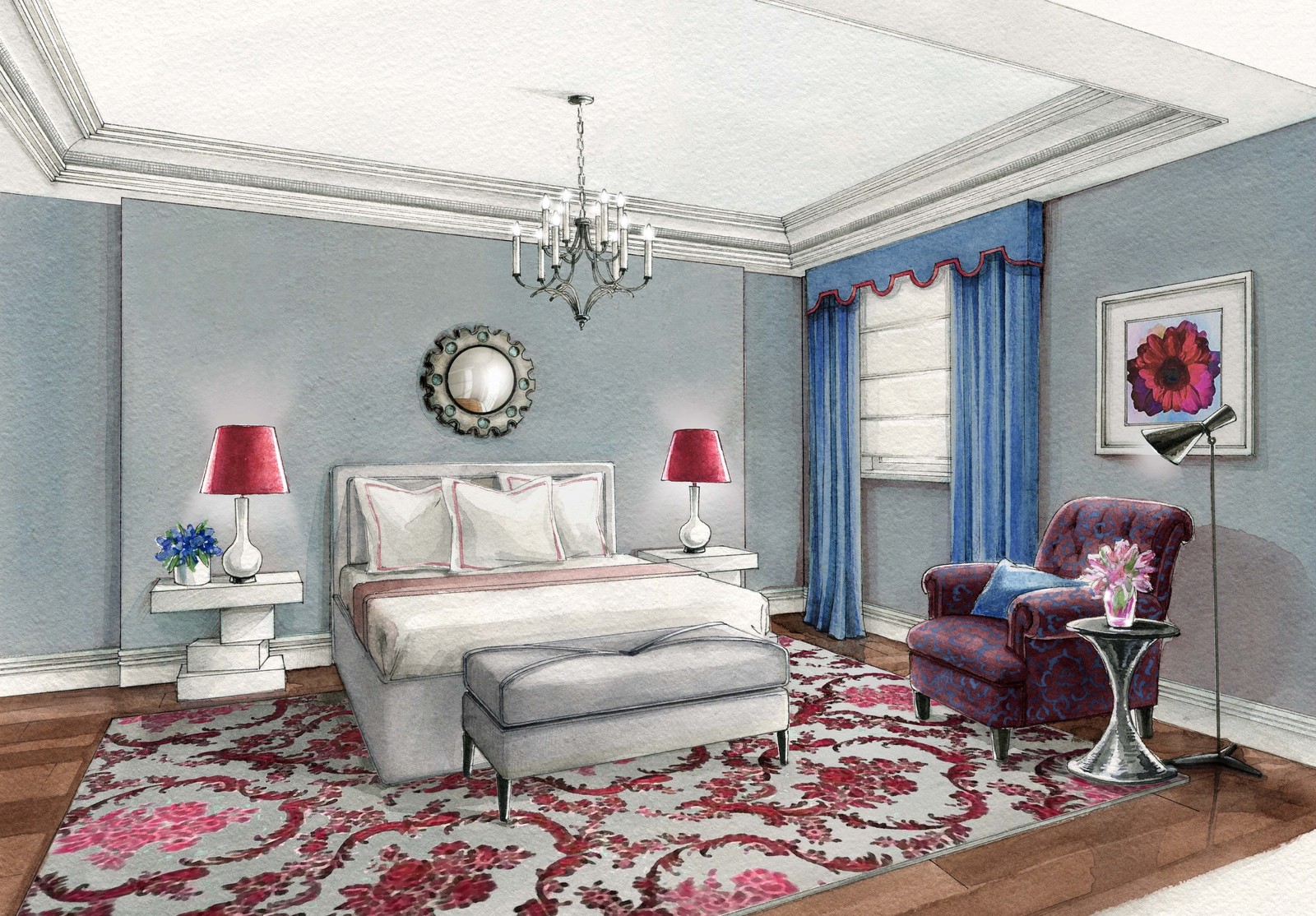 Эскизный проект для дизайн студии "AK INTERIORS"