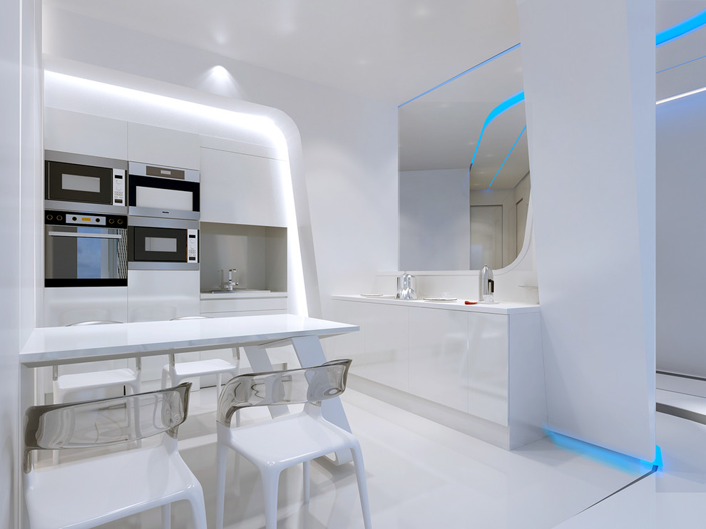 Интерьер квартиры в космическом стиле / Авиагородок (Санкт-Петербург)