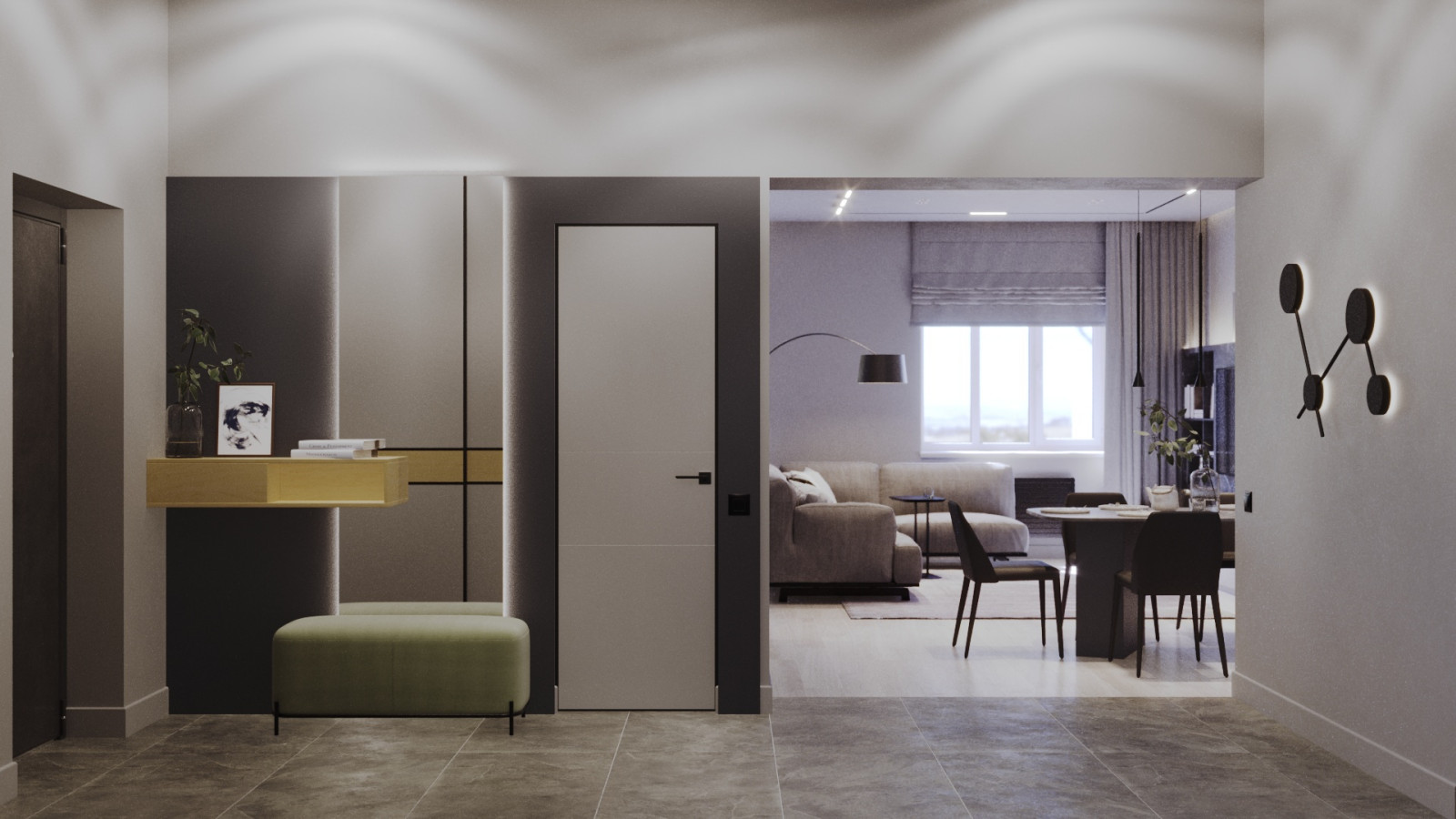 Кухня-гостиная квартиры в Петропавловске.