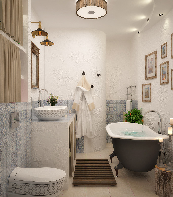 Turquoise interior design - 3D visualization