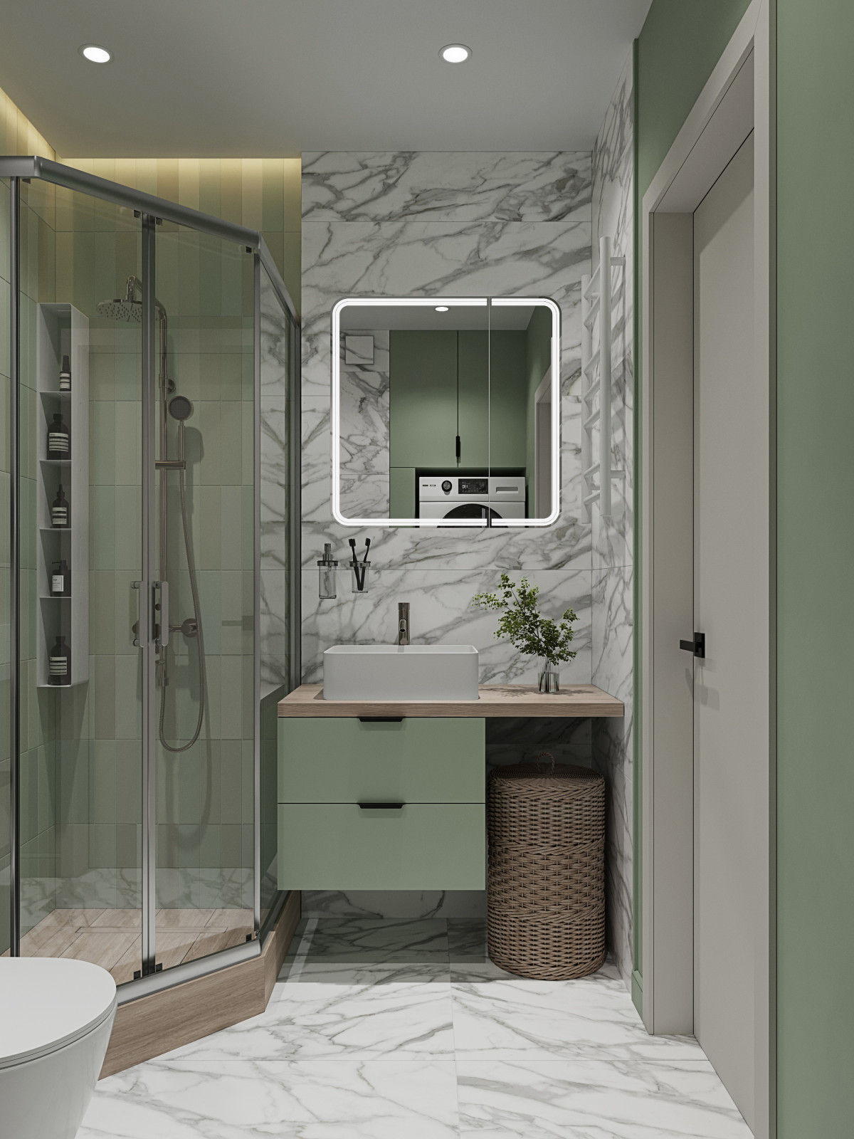 Яркие акценты в двухкомнатной квартире в Красногорске