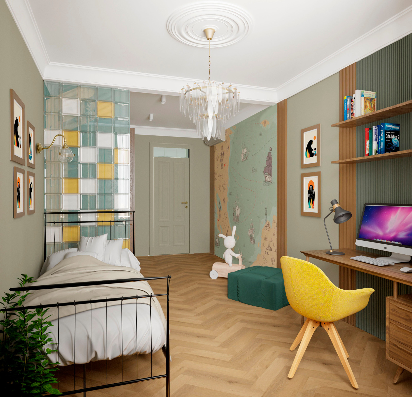 Историческая квартира в Москве, 157 м2