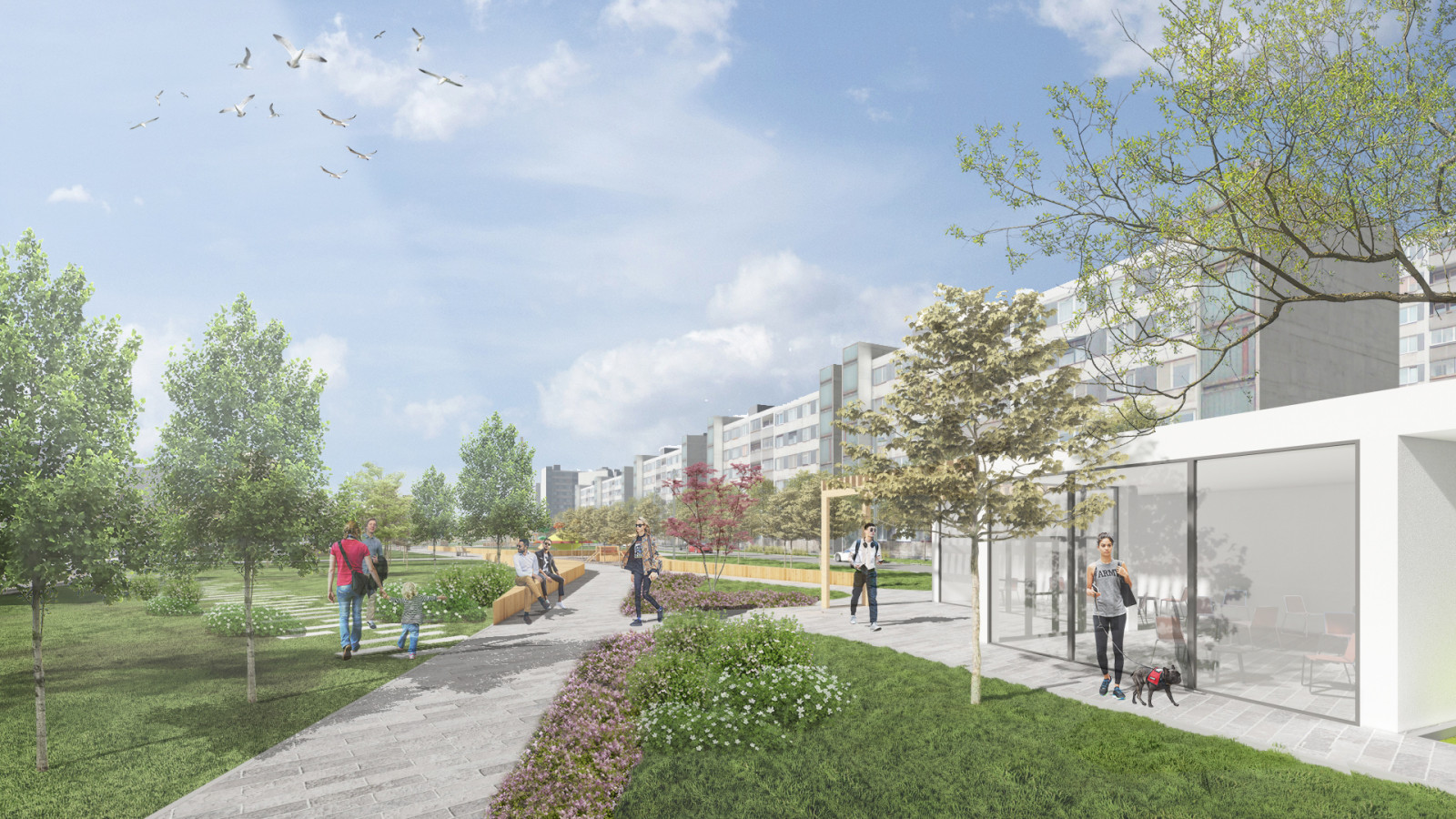 Благоустройство сквера в Краснооктябрьском районе г. Волгограда