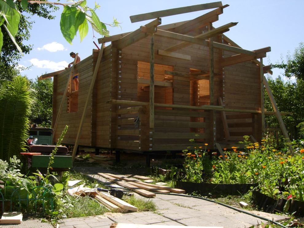 Деревянное домостроение из ТермоБруса - дом-баня