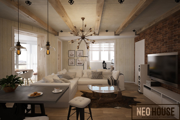 Лофт с дерзкой брутальностью