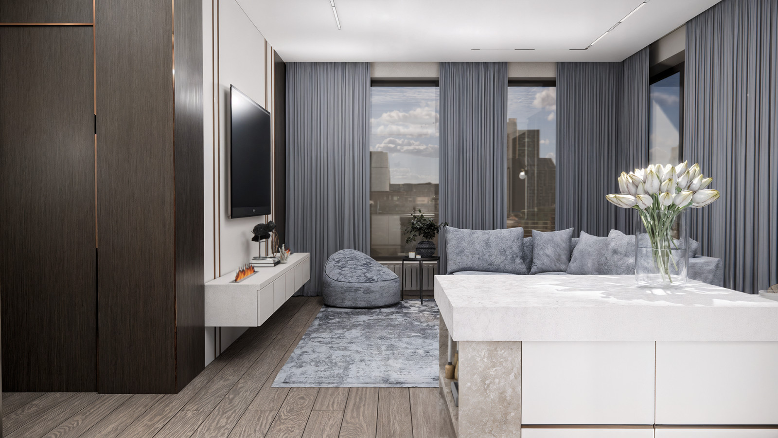 Варианты концепции дизайн-проекта квартиры