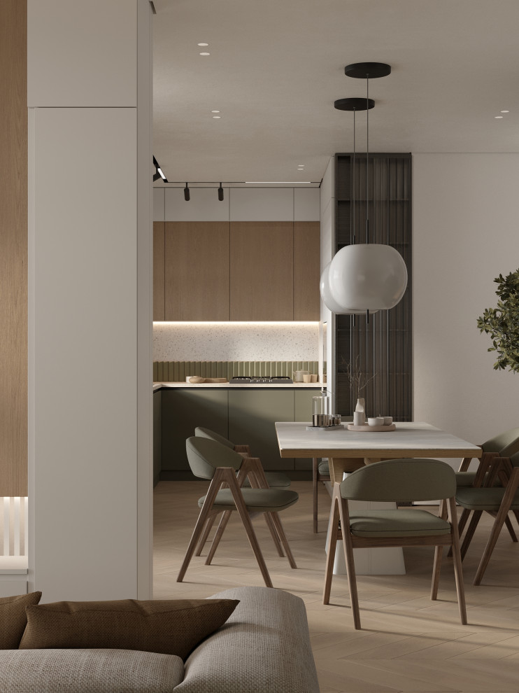 Проект 2-х уровневой квартире в эко-стиле.