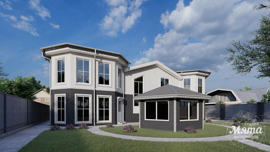 Дизайн проект фасада дома 200 м2