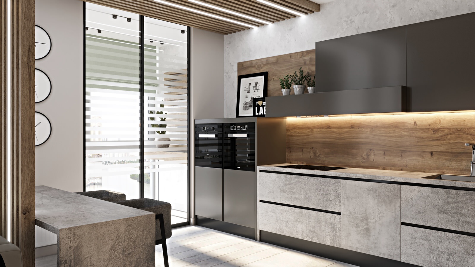 Кухня и вид на лоджию