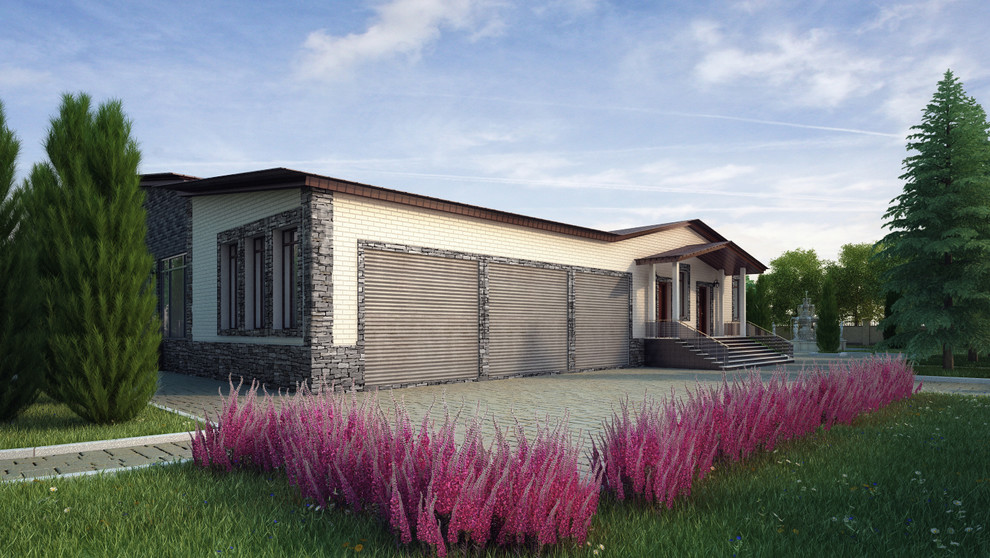 Обормление фасада частного дома в Огуднево