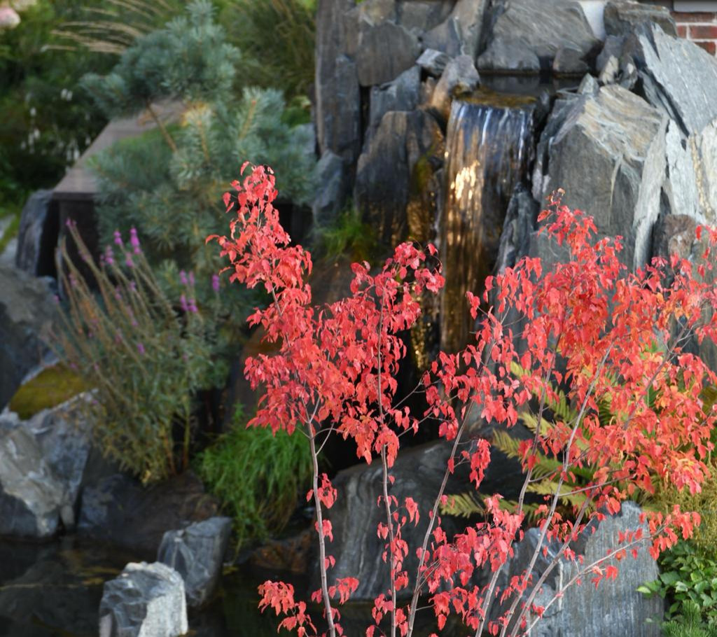 Декоративный водоём с каскадом в Екатеринбурге