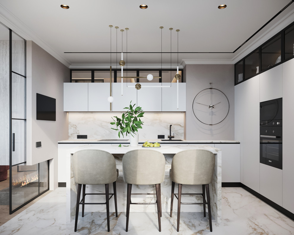 Современная квартира в теплых тонах