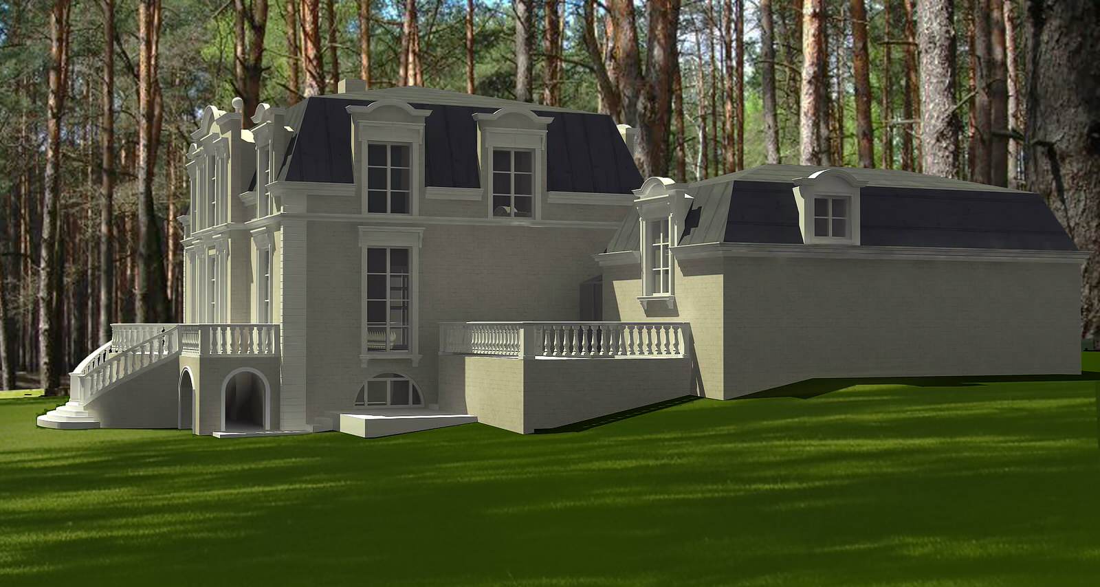 Загородный дом в подмосковье - фасад