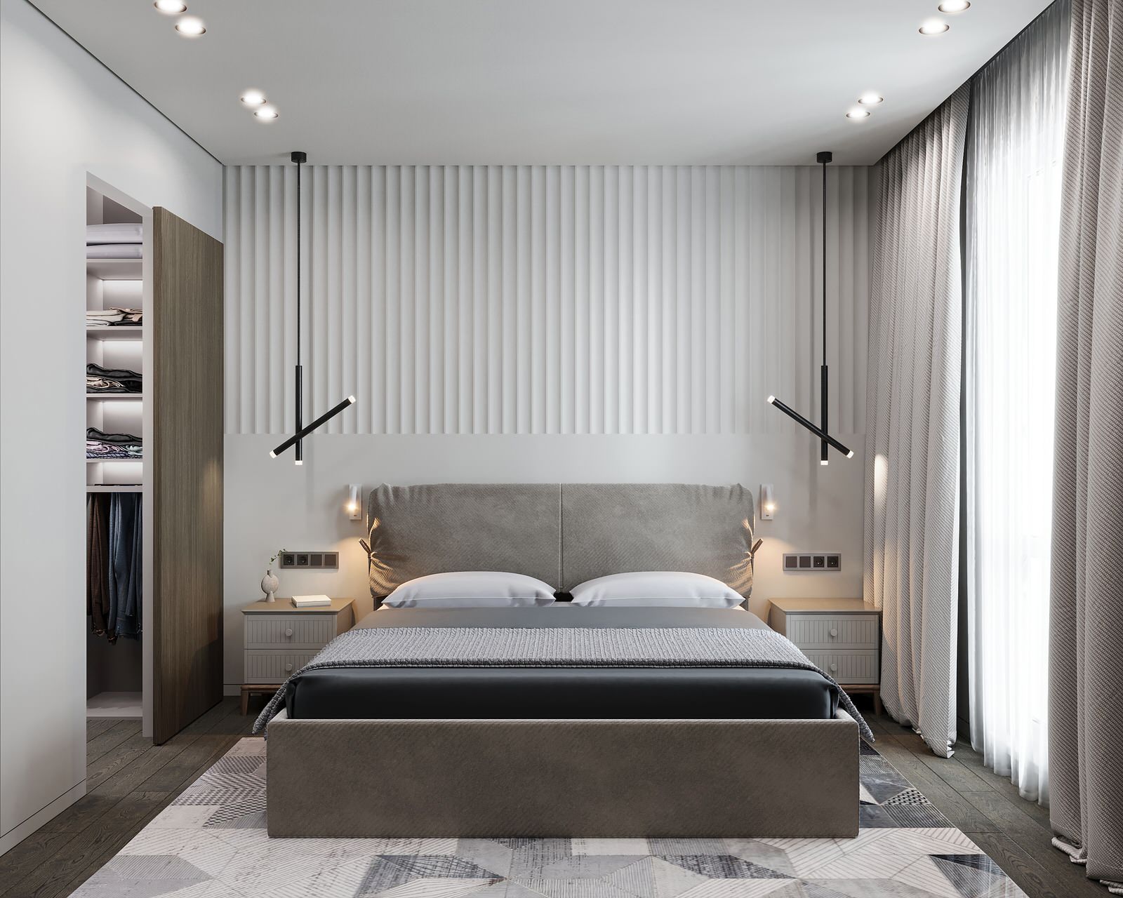 Дизайн интерьера квартиры с открытой террасой в жилом комплексе "Тармо"