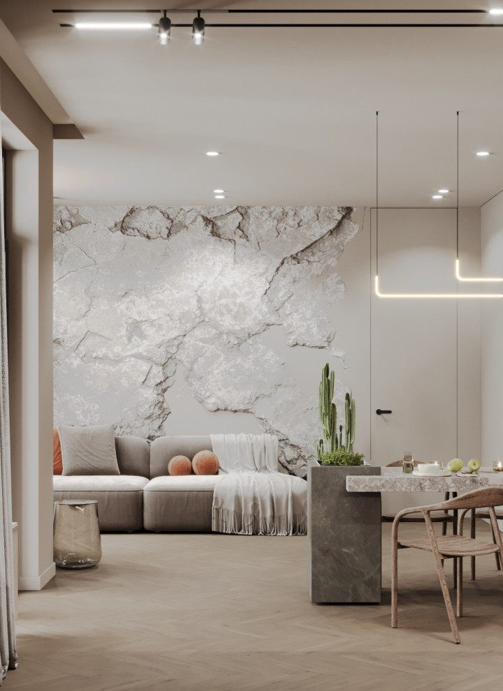 Обложка проекта: Двух комнатная квартира в стиле эко минимализм. 2023-24 г