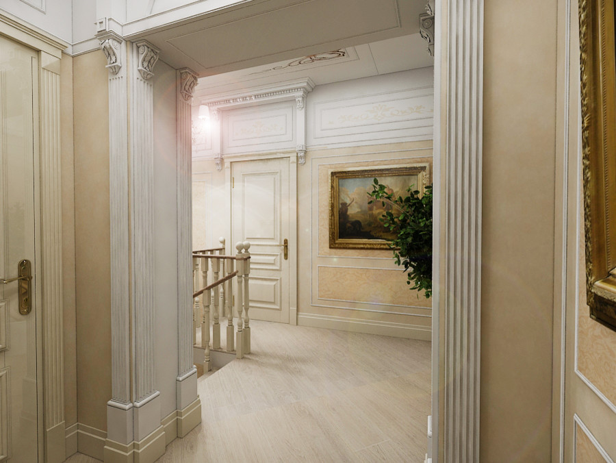 Интерьер загородного дома у озера