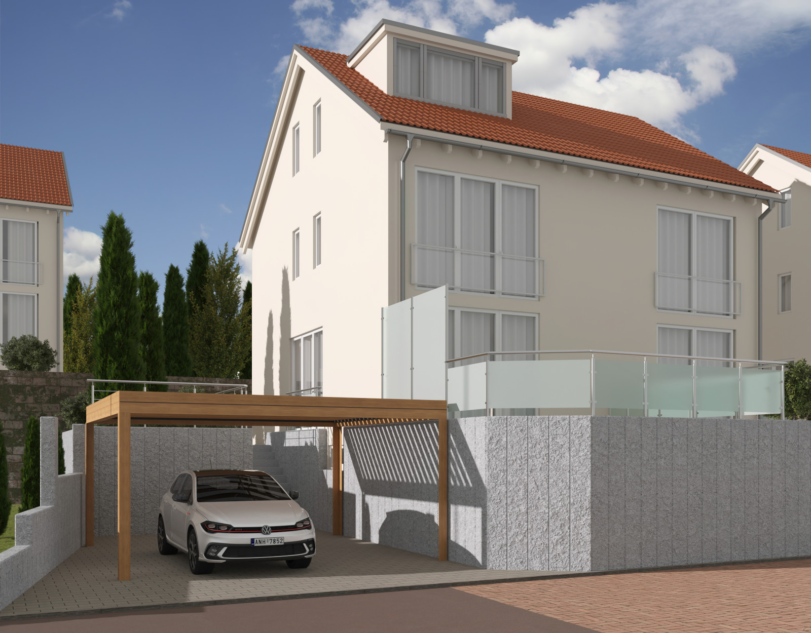 Doppelhaushälfte mit Carport in Stuttgart