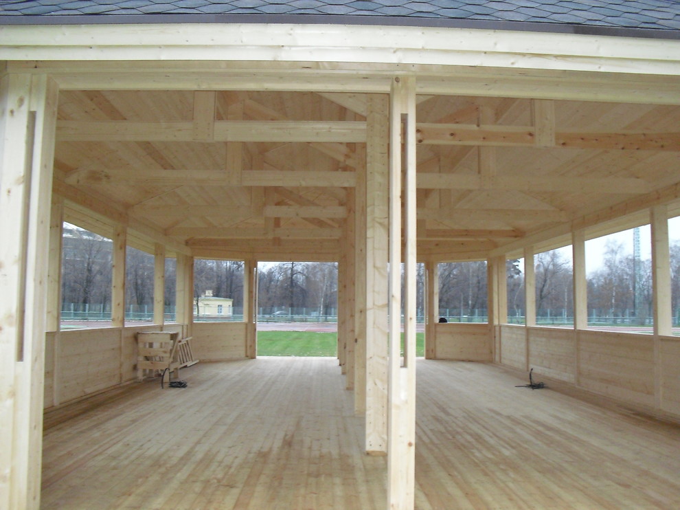 Кровля над бассейном (Фермы ножницы)