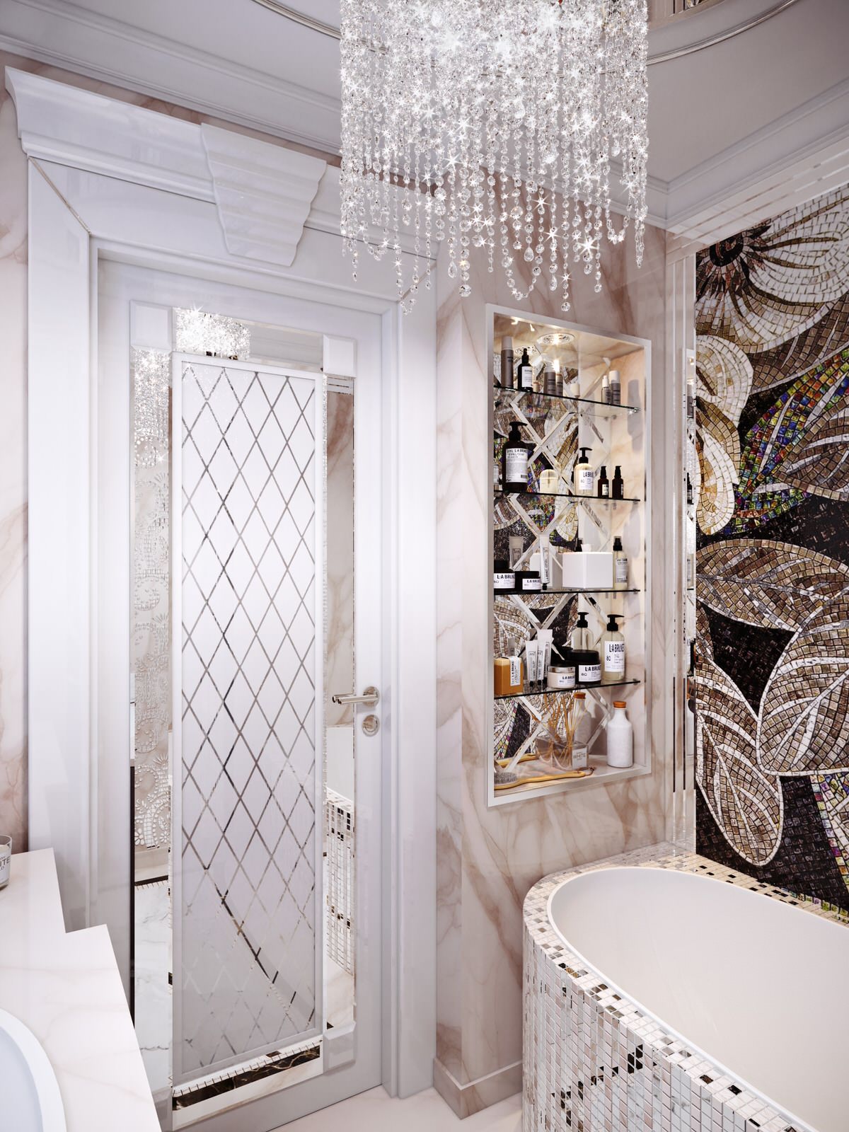 Гламурная ванная не больших размеров