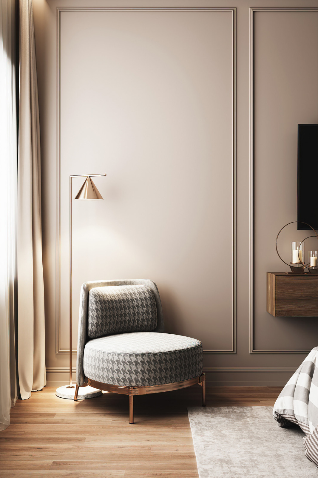 Дизайн спальни в двух цветовых вариантах