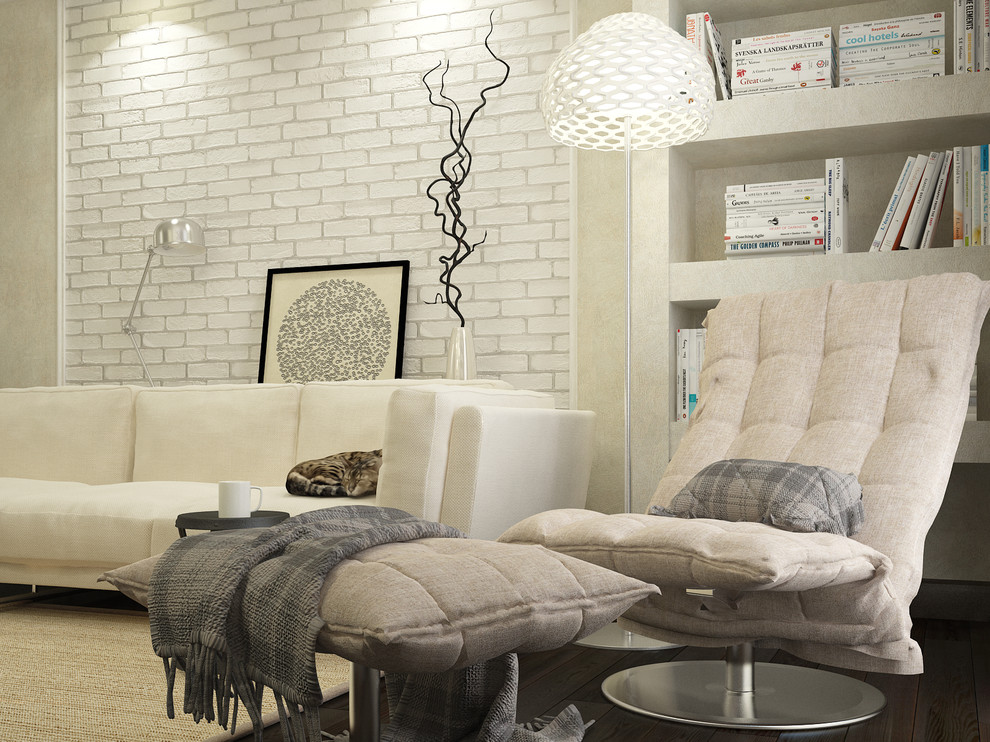 Небольшая гостиная с элементами Эко-стиля