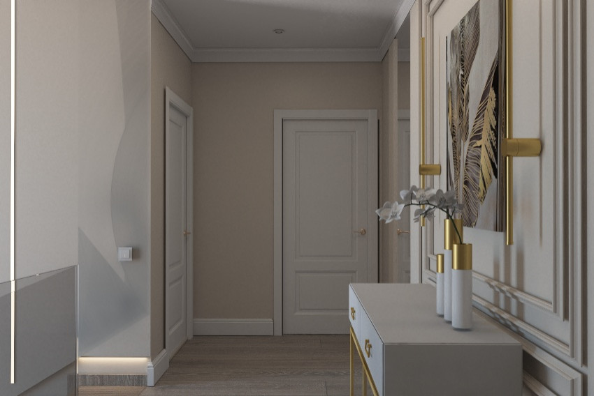 Двухэтажный дом для семьи с тремя детьми.