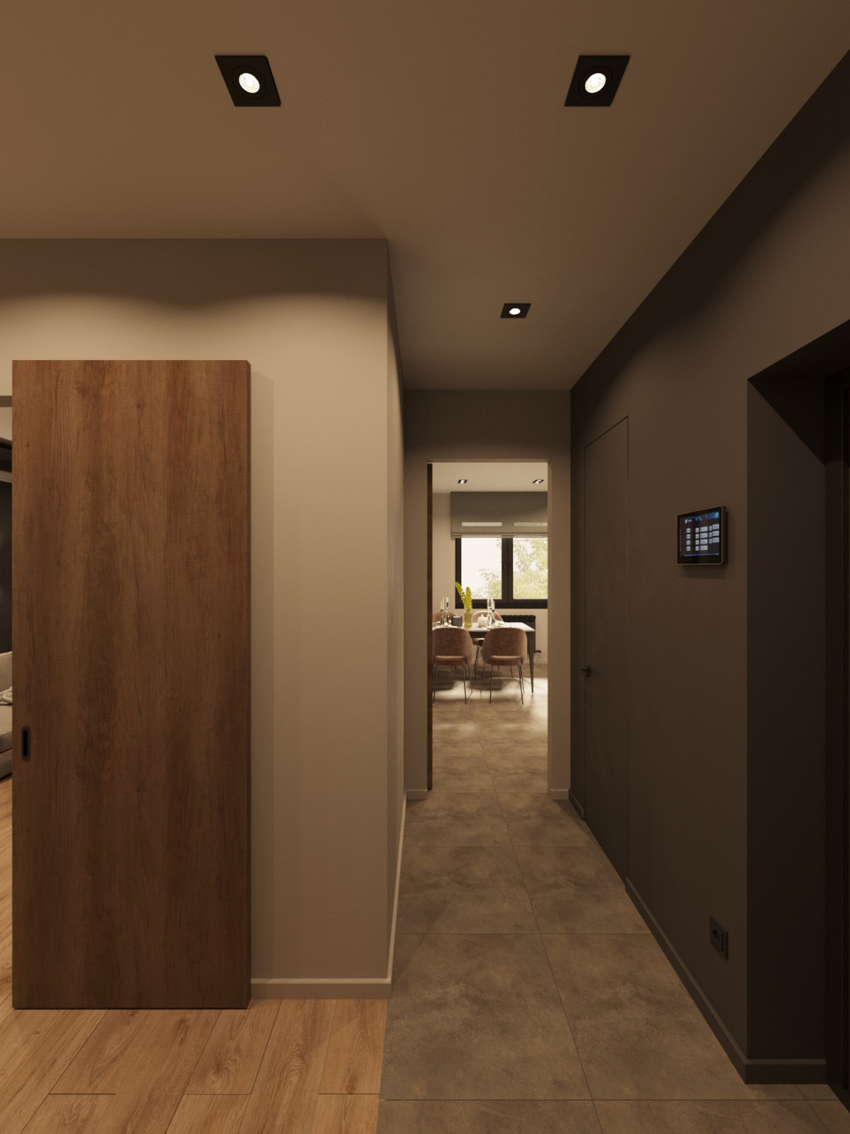 Дизайн проект квартиры в Москве в темных тонах