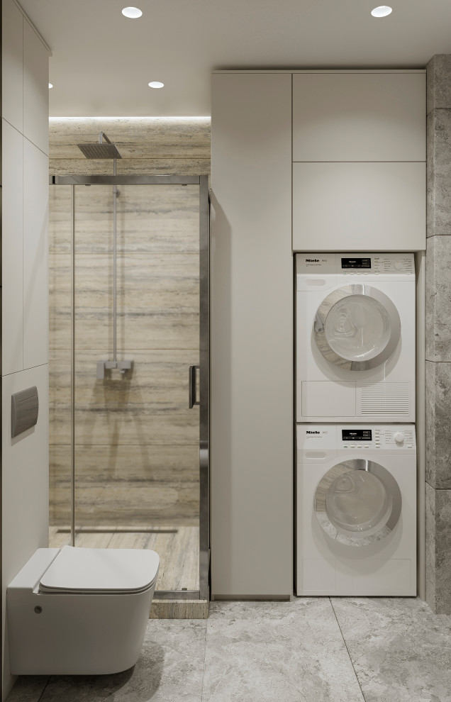 Обложка проекта: Душевая комната в трехкомнатной квартире в ЖК Грин Парк, г. Брянск