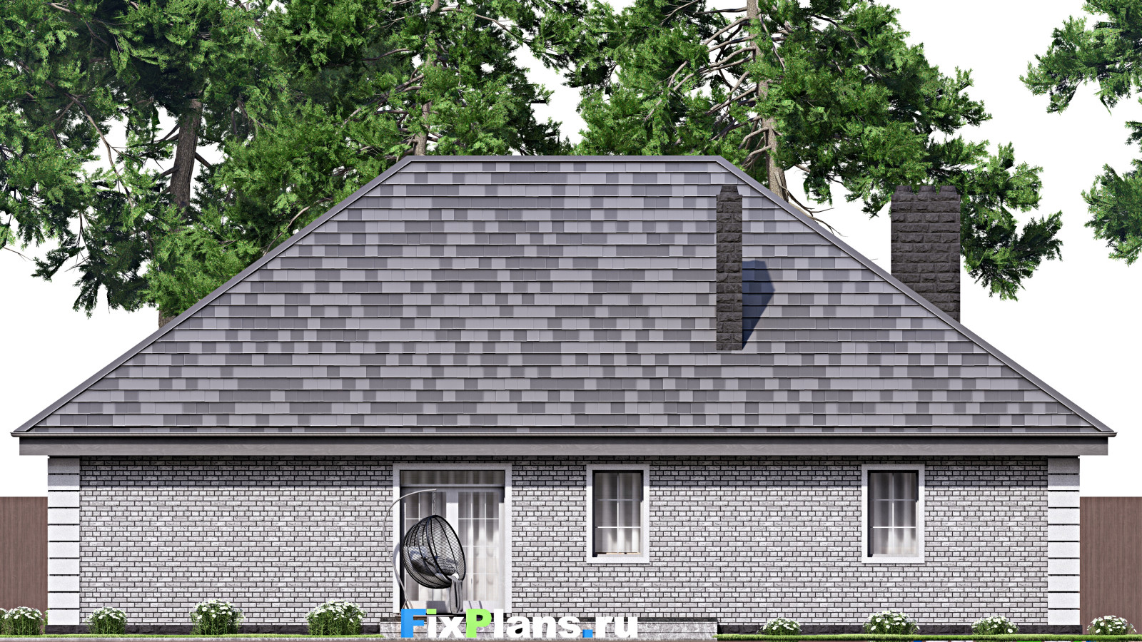 Проект одноэтажного дома 18х17м S203м2 F-16730