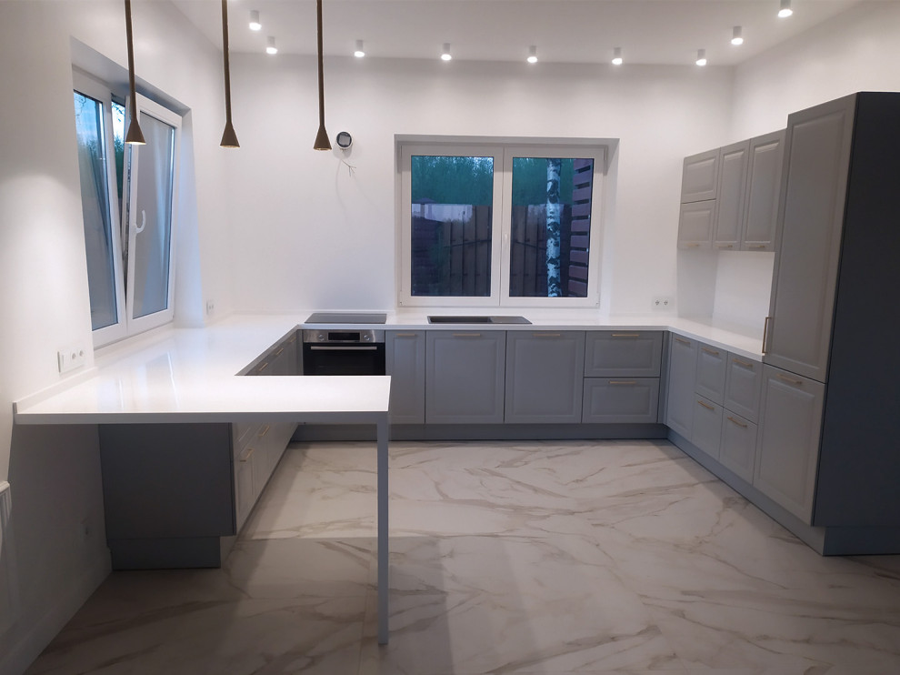 Подоконник-столешница с барной стойкой из искусственного камня Tristone A-104