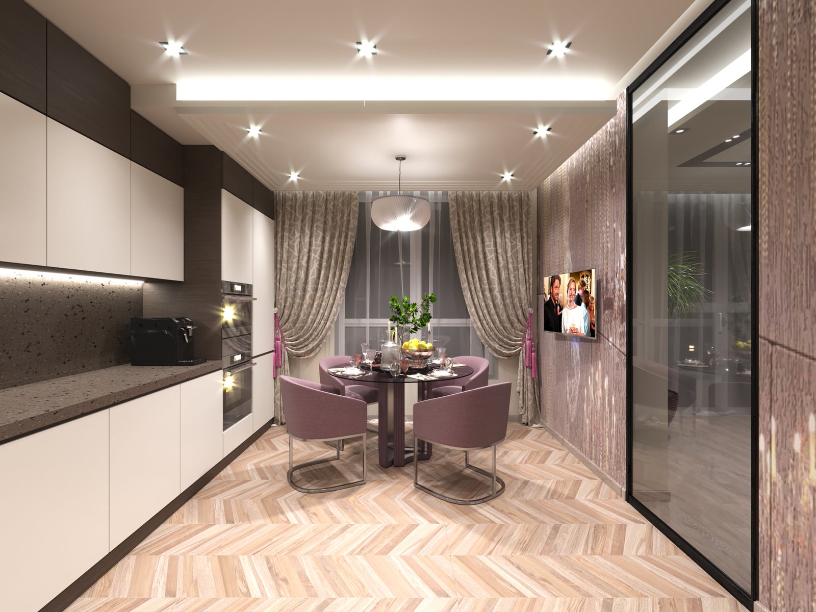 Современная планировка трёхкомнатной квартиры 110 м² в ЖК «Новое Тушино»