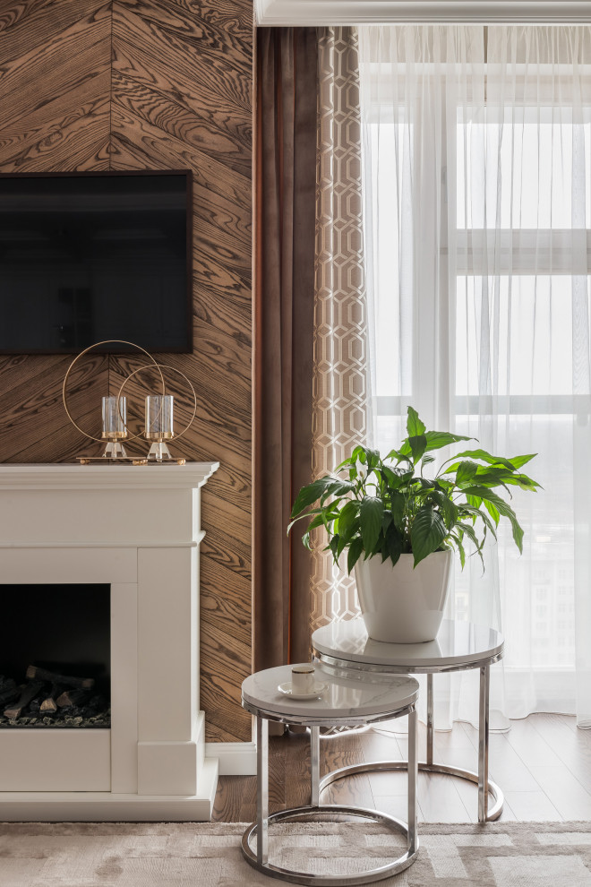 Квартира с сочными акцентами в Неоклассике