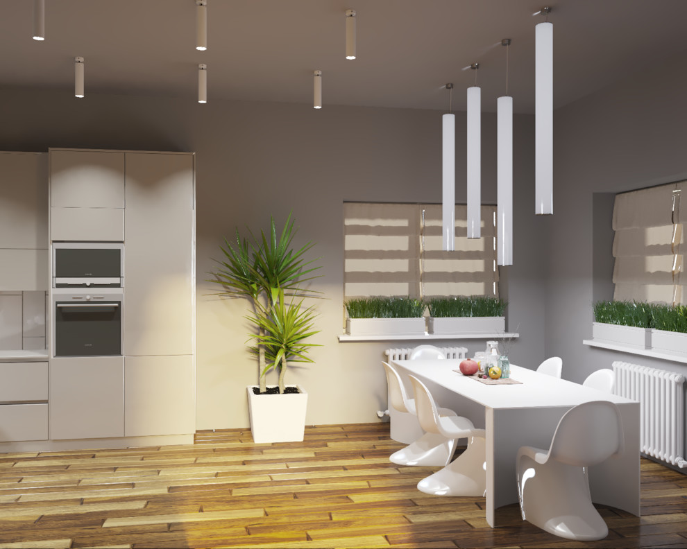 Кухня-столовая в частном доме