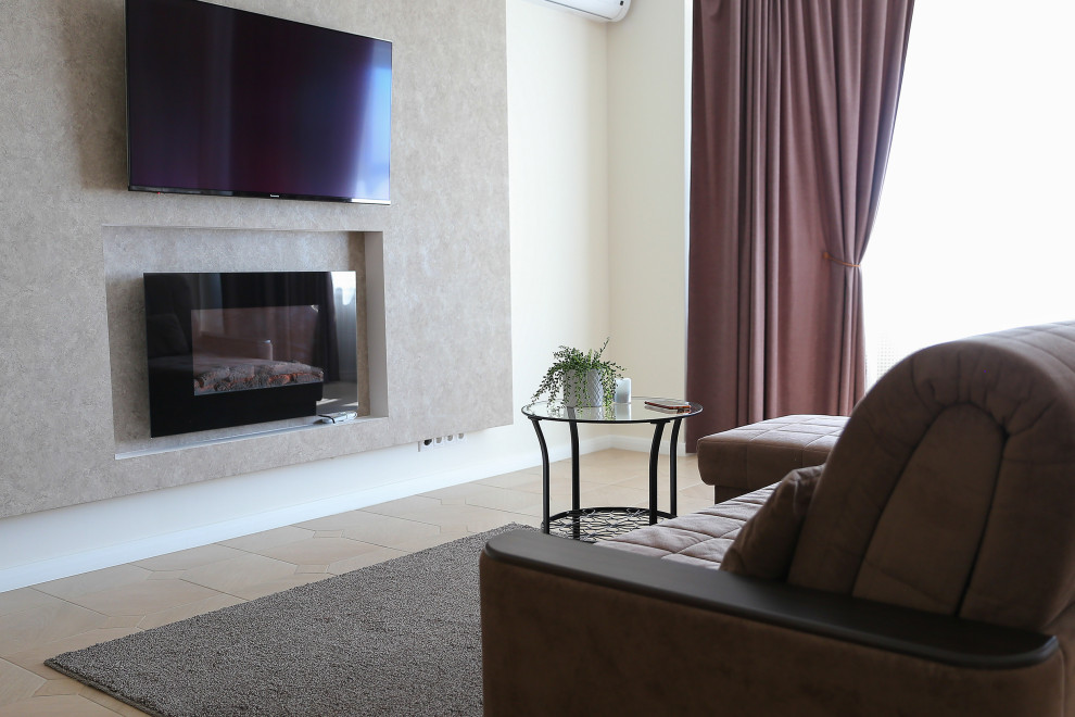 Современная квартира в мягких цветах