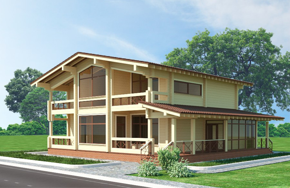 Обложка проекта: Дом из бруса 230 м2